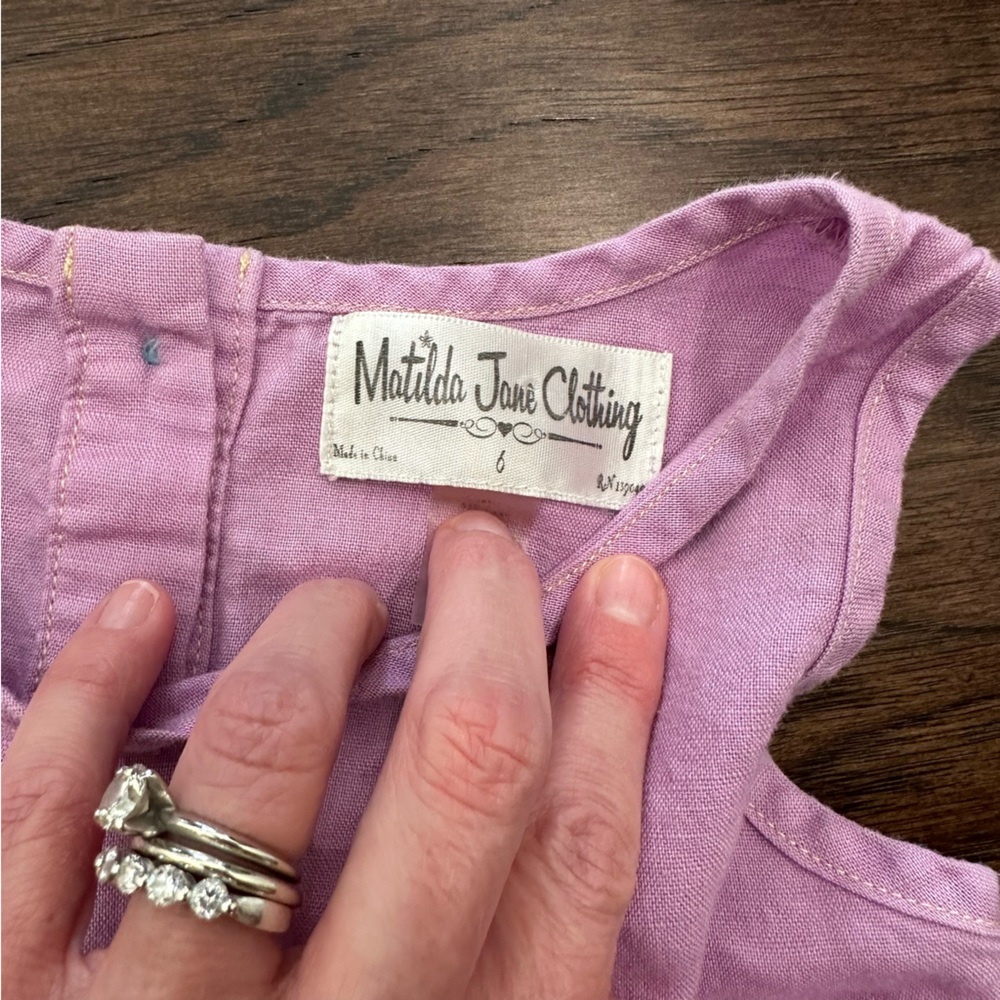 Matilda Jane linen blend Hemingway Purple dress 6 - Picture 2 of 6